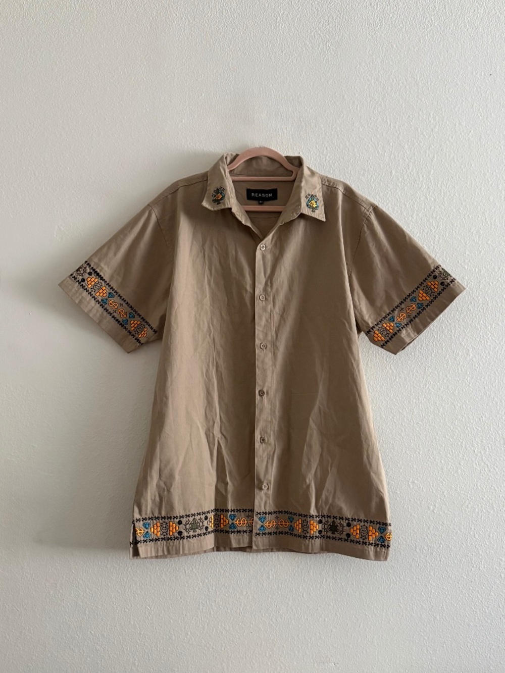 Reason Santa Fe Embroidered Button Down Shirt